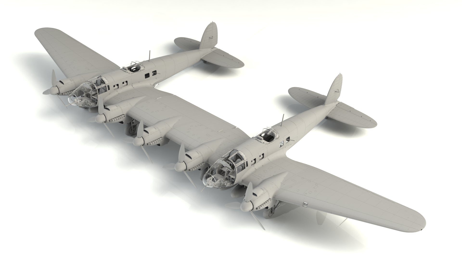1/48 He 111Z-1 Zwilling, WWII German Glider Tug - Hobby Sense