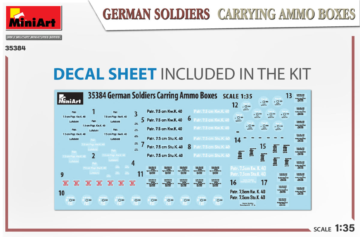 1/35 German Soldiers Carrying Ammo Boxes - Hobby Sense