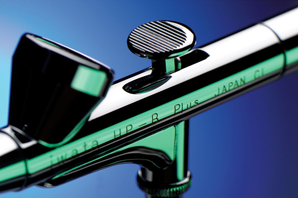Iwata High Performance HP-B Plus Gravity Feed Dual Action Airbrush - Hobby Sense