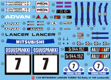 1/24 Mitsubishi Lancer Turbo 82 Rally of 1000 Lakes - Hobby Sense