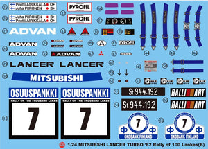 1/24 Mitsubishi Lancer Turbo 82 Rally of 1000 Lakes - Hobby Sense
