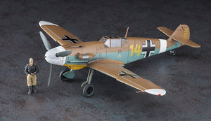 1/48 Messerschmitt Bf109F4 Trop Star of Africa Marseille w/Figure - Hobby Sense