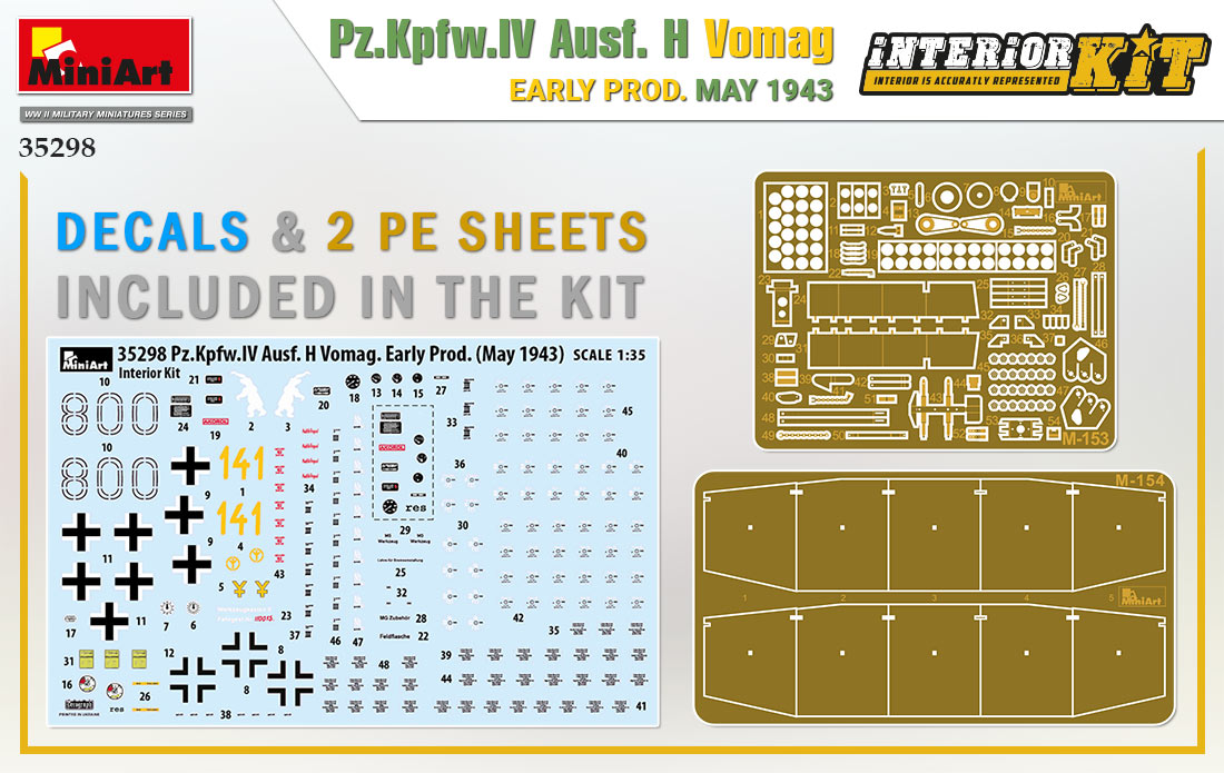 1/35 Pz.Kpfw.IV Ausf. H Vomag. Early Production May 1943 Interior Kit - Hobby Sense