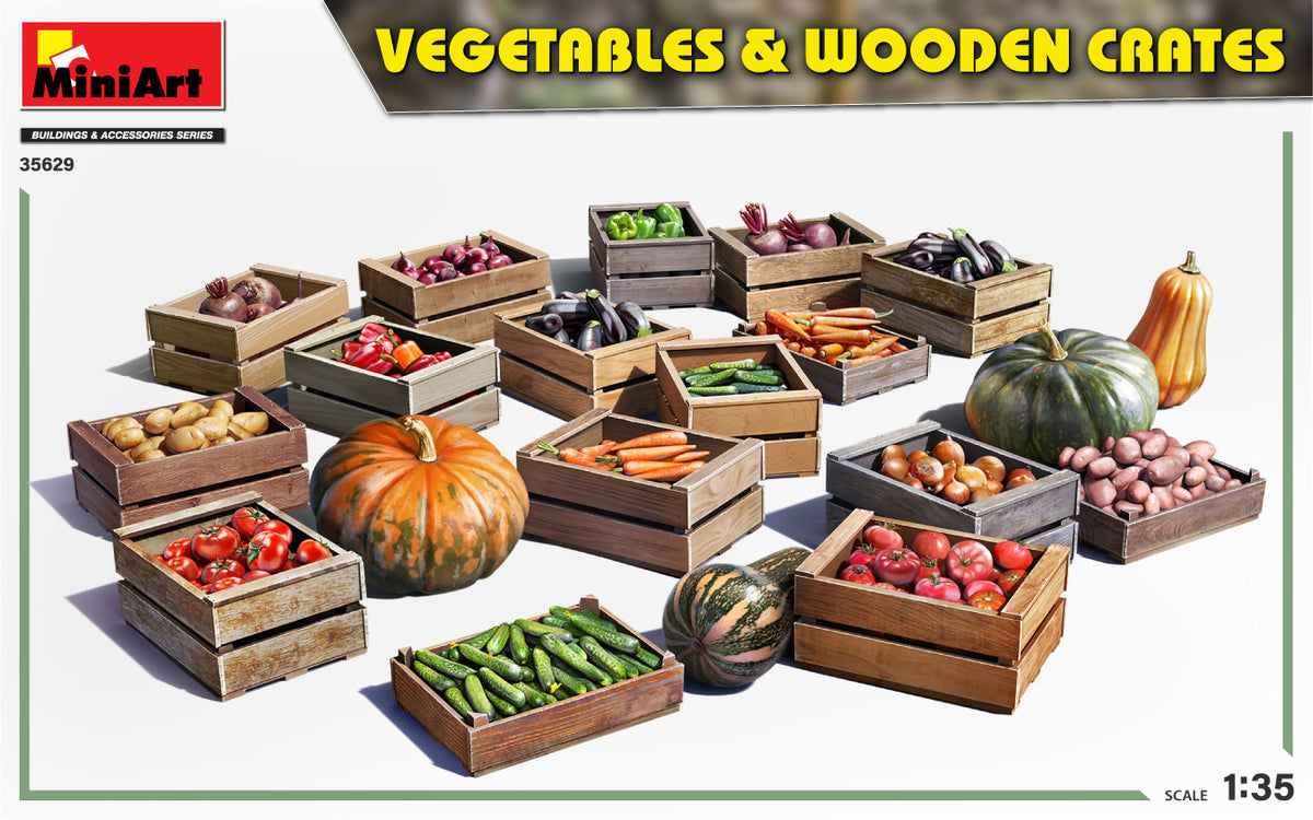 1/35 Vegetables & Wooden Crates - Hobby Sense