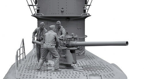 1/35 German Submariners & Commanders In Action, Resin - Hobby Sense