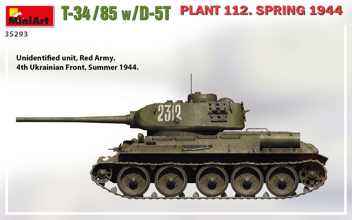 1/35 T34-85 w/D-5T. Plant 112. Spring 1944 - Hobby Sense