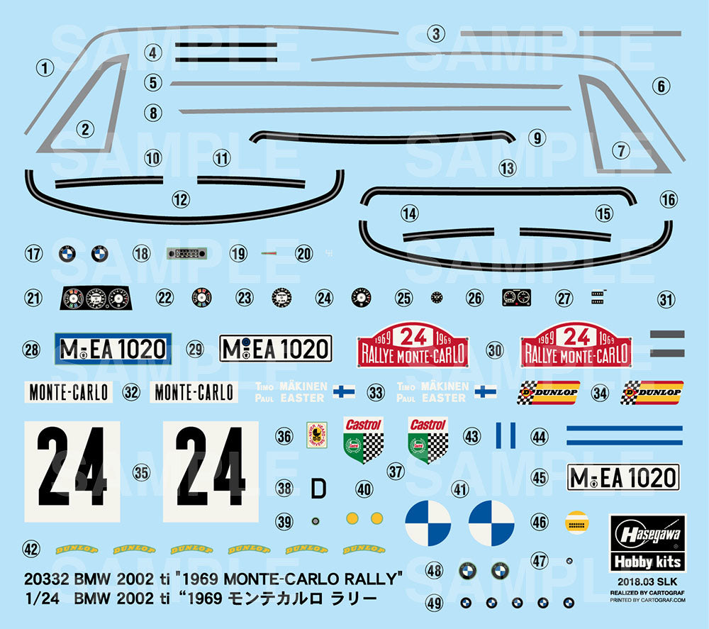 1/24 BMW 2002 TI 1969 Monte Carlo Rally - Hobby Sense