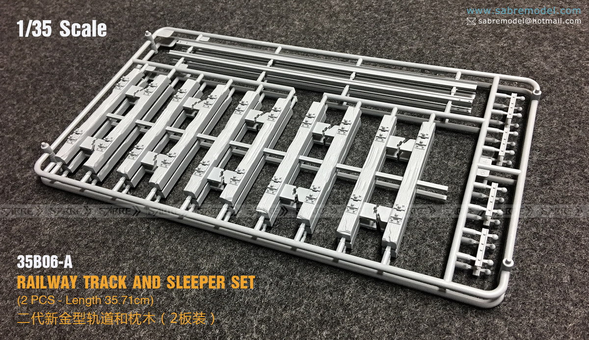 1/35 Railway Track and Sleeper Set 2 PCS Length 35.71 cm - Hobby Sense