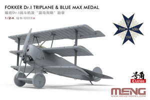 1/24 Fokker Dr.I Triplane & Blue Max Medal Limited Edition, Includes One Collection-class Replica of the Blue Max - Hobby Sense