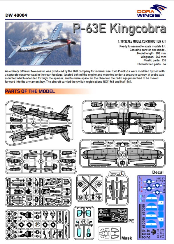 1/48 P-63E Kingcobra - Hobby Sense