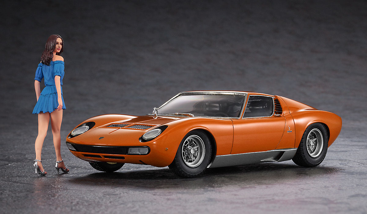 1/24 Lamborghini Miura P400 SV w/ Italian Girl Figure - Hobby Sense