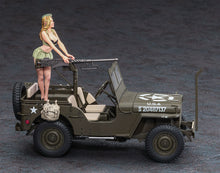 1/24 1/4 Ton 4x4 Utility Truck Cal. 50 M2 Machine Gun with Blonde Girl Figure - Hobby Sense