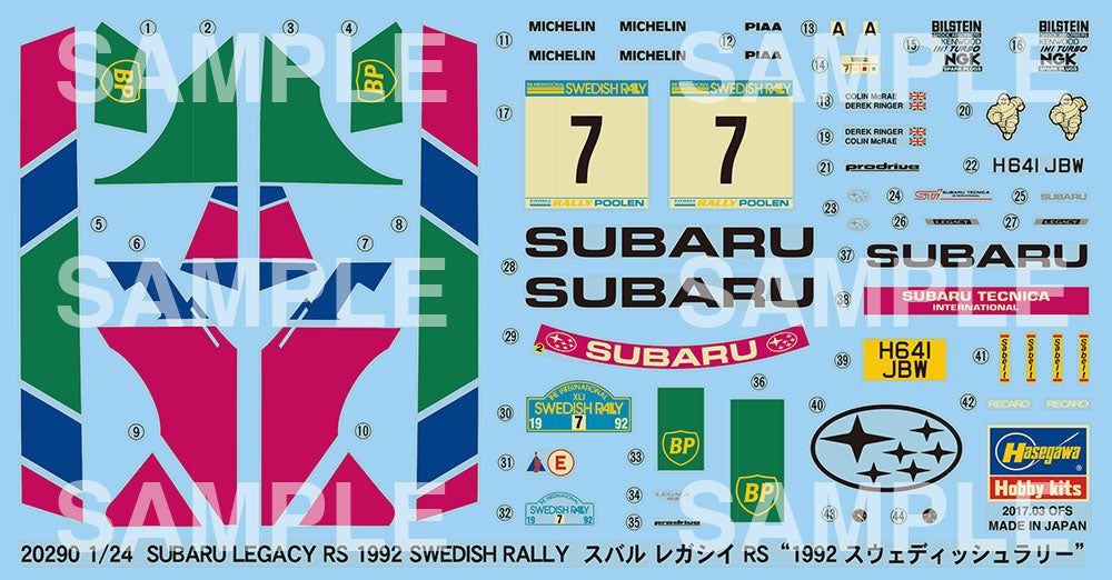 1/24 Subaru Legacy RS 1992 Swedish Rally - Hobby Sense