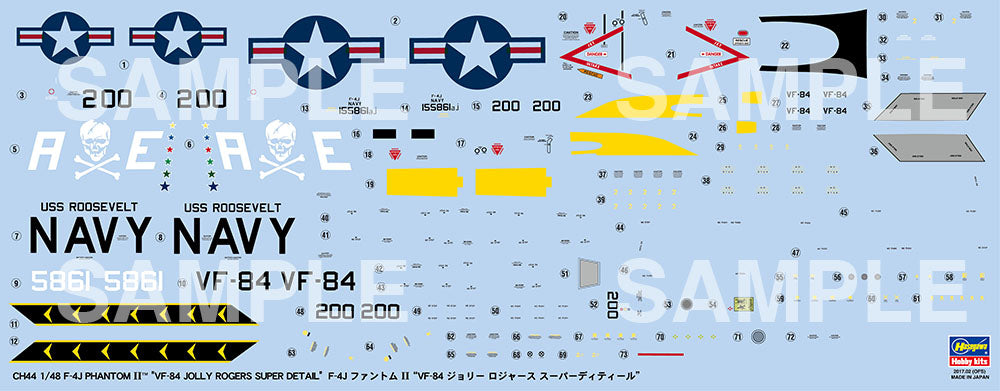 1/48 F-4J VF-84 Jolly Rogers with Super Detail Parts & Badge - Hobby Sense