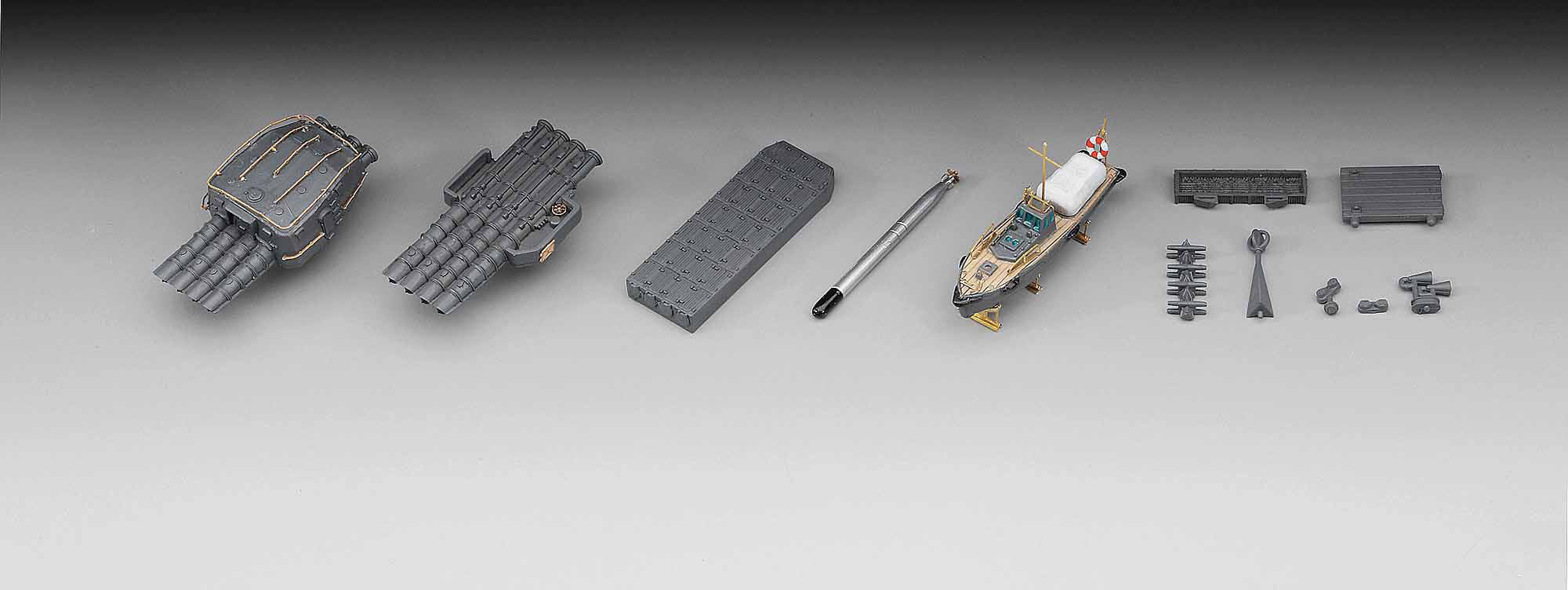 1/350 Japanese Navy Ship Equipments Set B (Torpedoes & Radars) - Hobby Sense
