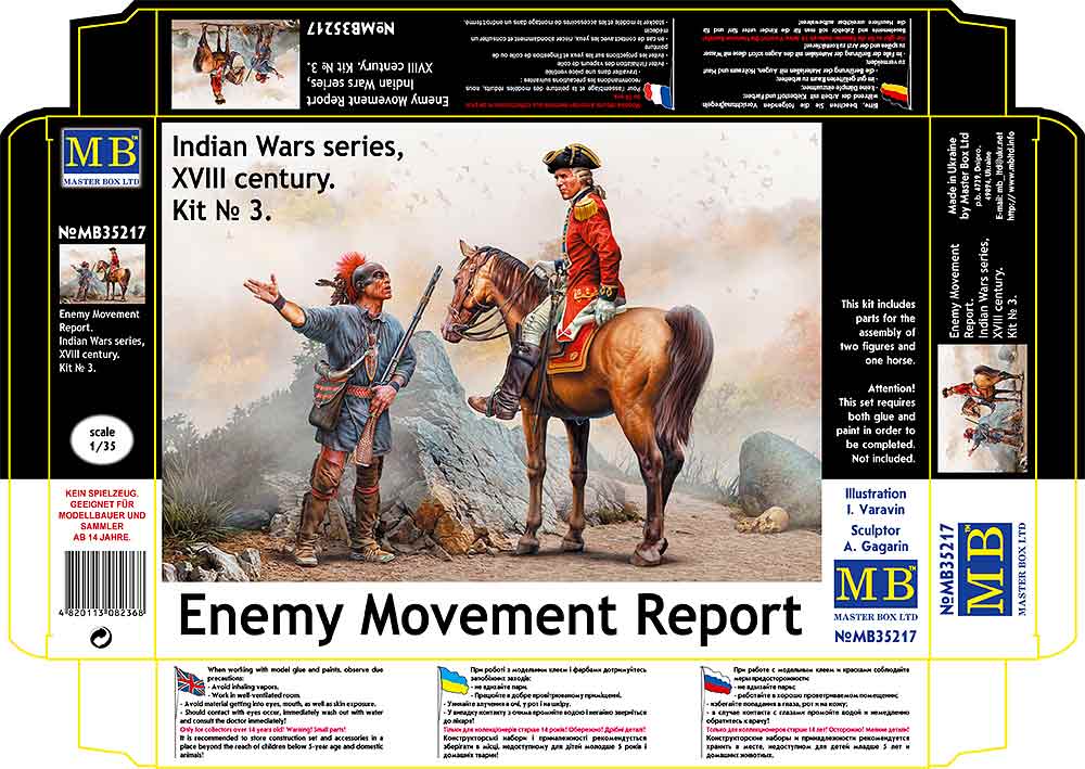 1/35 Enemy Movement Report. Indian Wars Series, XVIII century. Kit No. 3 - Hobby Sense