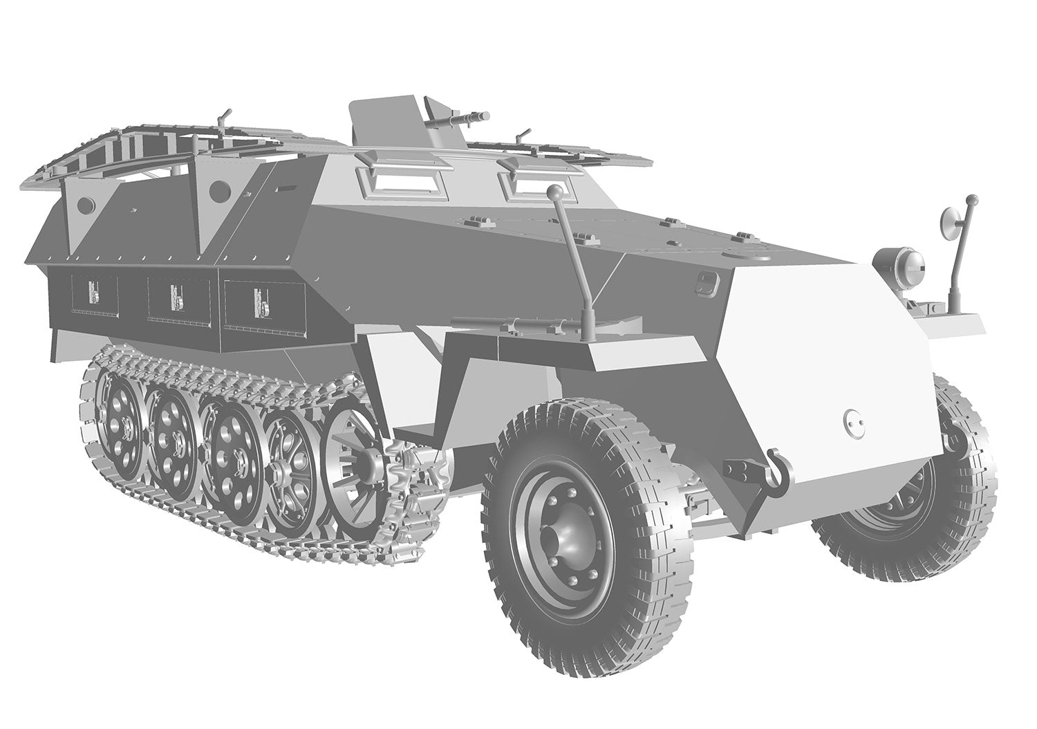 1/35 Mtl.Pi.Pzwg. Sd.Kfz.251/7 Ausf.D (2 in 1) - Hobby Sense