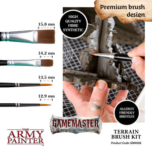 Gamemaster Terrain Brush Kit, 4 Brushes - Hobby Sense