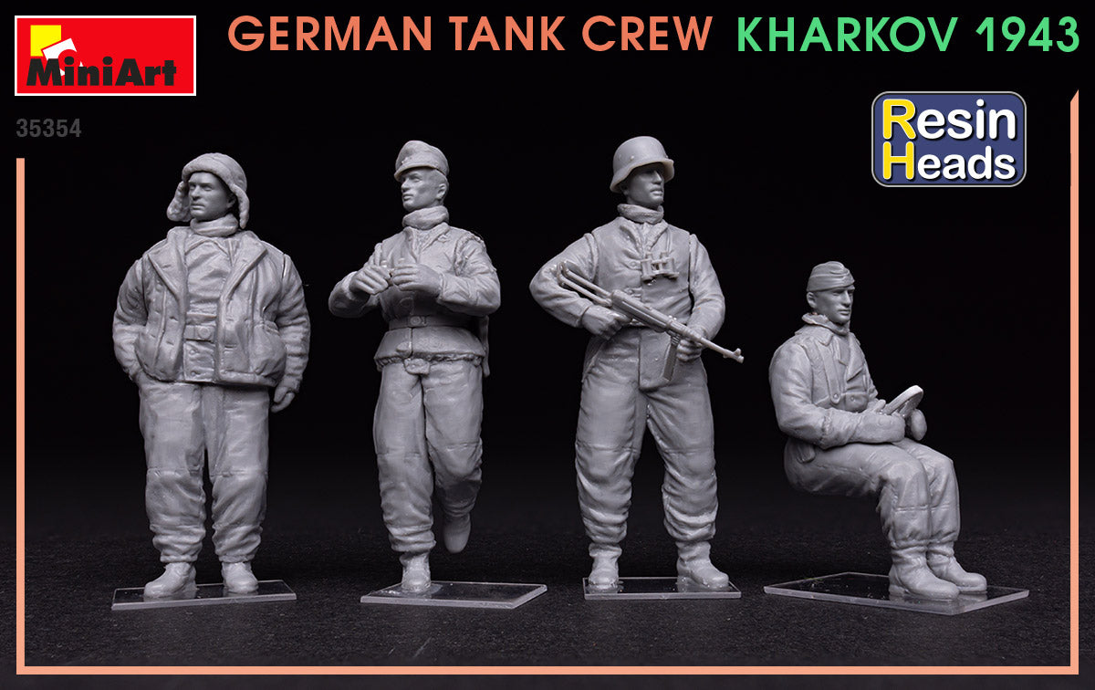 1/35 German Tank Crew. Kharkov 1943. Resin Heads - Hobby Sense