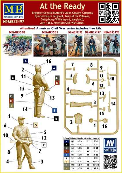 1/35 At the Ready, Brigadier General Bufford’s Union Cavalry. American Civil War series - Hobby Sense