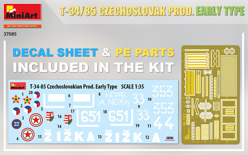 1/35 T34-85 Czechoslovak Prod. Early Type Tank - Hobby Sense
