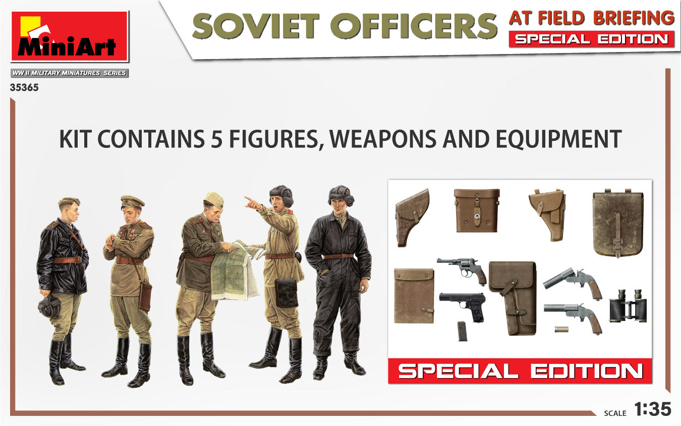1/35 Soviet Officers at Field Briefing. Special Edition - Hobby Sense