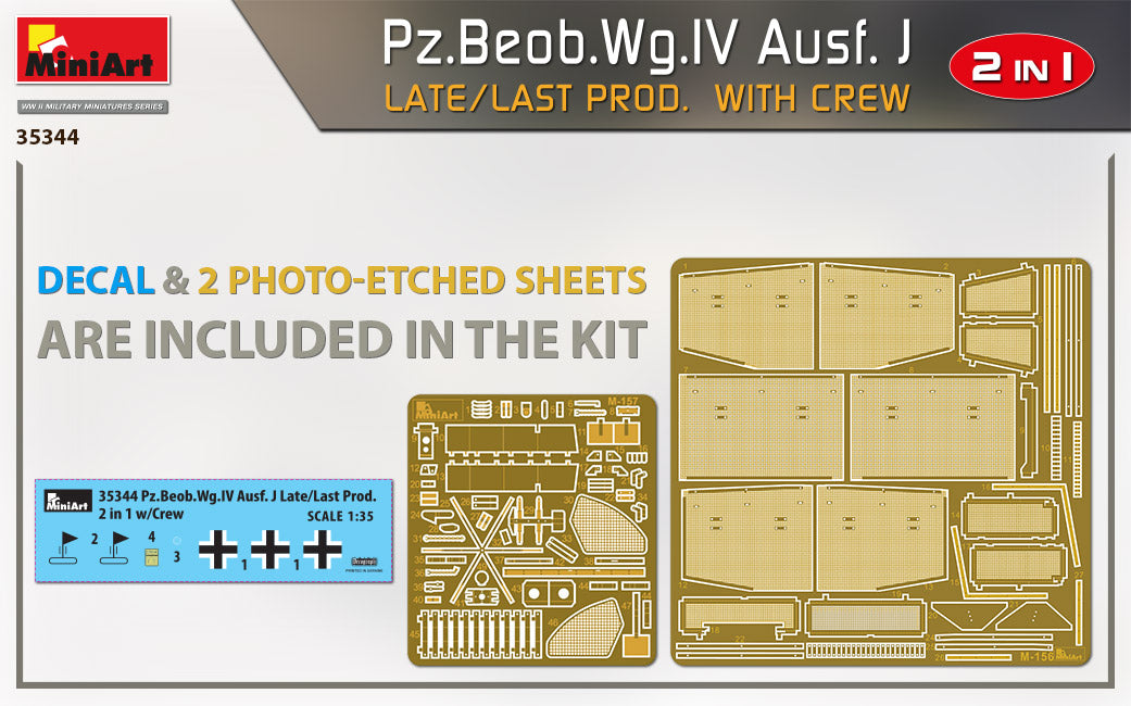 1/35 Pz.Beob.Wg.IV Ausf. J Late/Last Prod. 2 in 1 with Crew - Hobby Sense