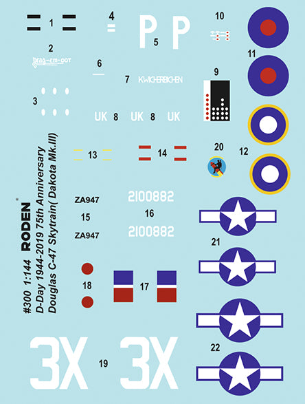 1/144 Douglas C-47 Skytrain (Dakota Mk.III) D-Day Anniversary - Hobby Sense