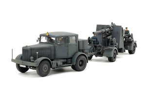 German Heavy Tractor SS-100 & 88mm Gun Flak37 Set - Hobby Sense