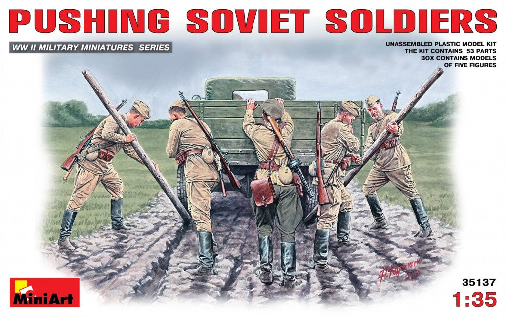 1/35 Pushing Soviet Soldiers - Hobby Sense