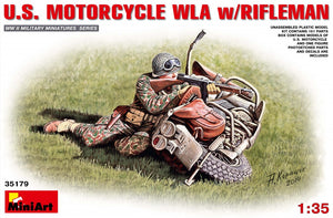 1/35 US Motorcycle WLA with Rifleman - Hobby Sense
