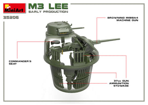 1/35 M3 Lee Early Production, Interior Kit, Canadian Markings Included - Hobby Sense