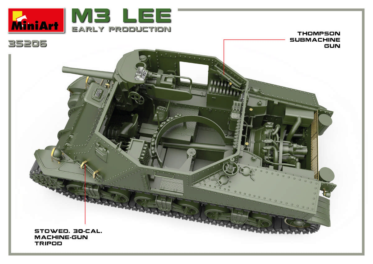 1/35 M3 Lee Early Production, Interior Kit, Canadian Markings Included - Hobby Sense