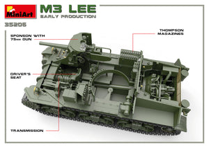 1/35 M3 Lee Early Production, Interior Kit, Canadian Markings Included - Hobby Sense