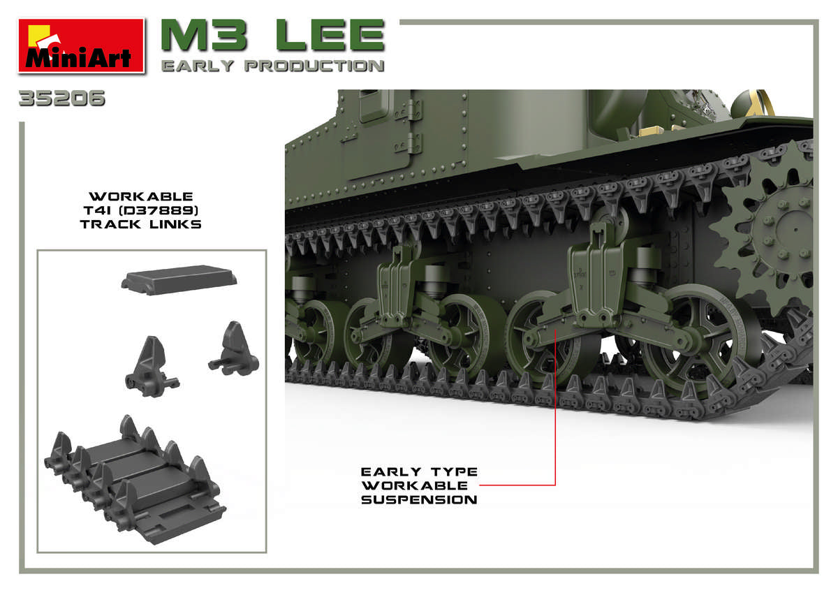 1/35 M3 Lee Early Production, Interior Kit, Canadian Markings Included - Hobby Sense