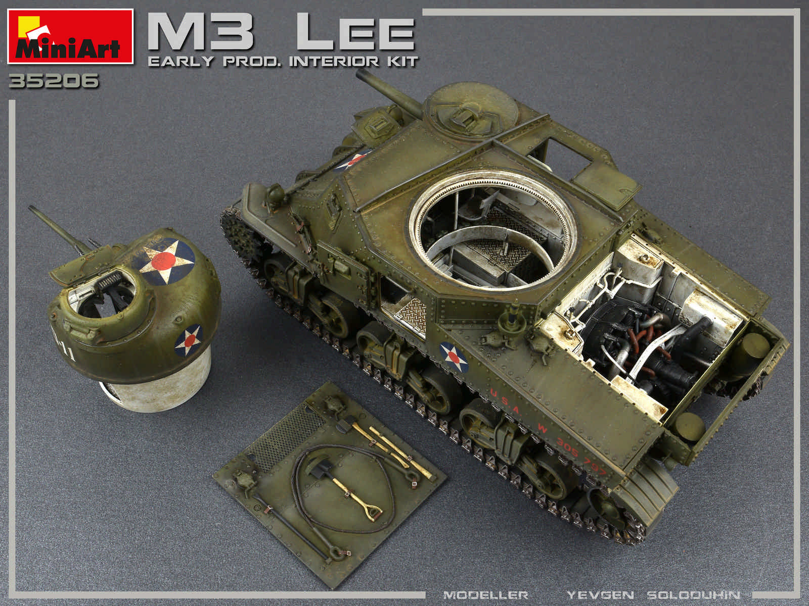 1/35 M3 Lee Early Production, Interior Kit, Canadian Markings Included - Hobby Sense