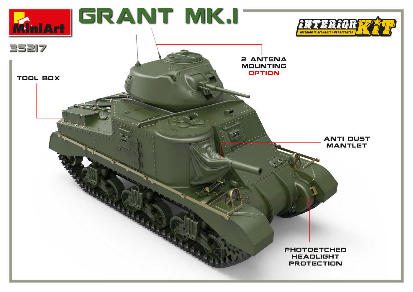 1/35 Grant Mk.I, Interior Kit - Hobby Sense