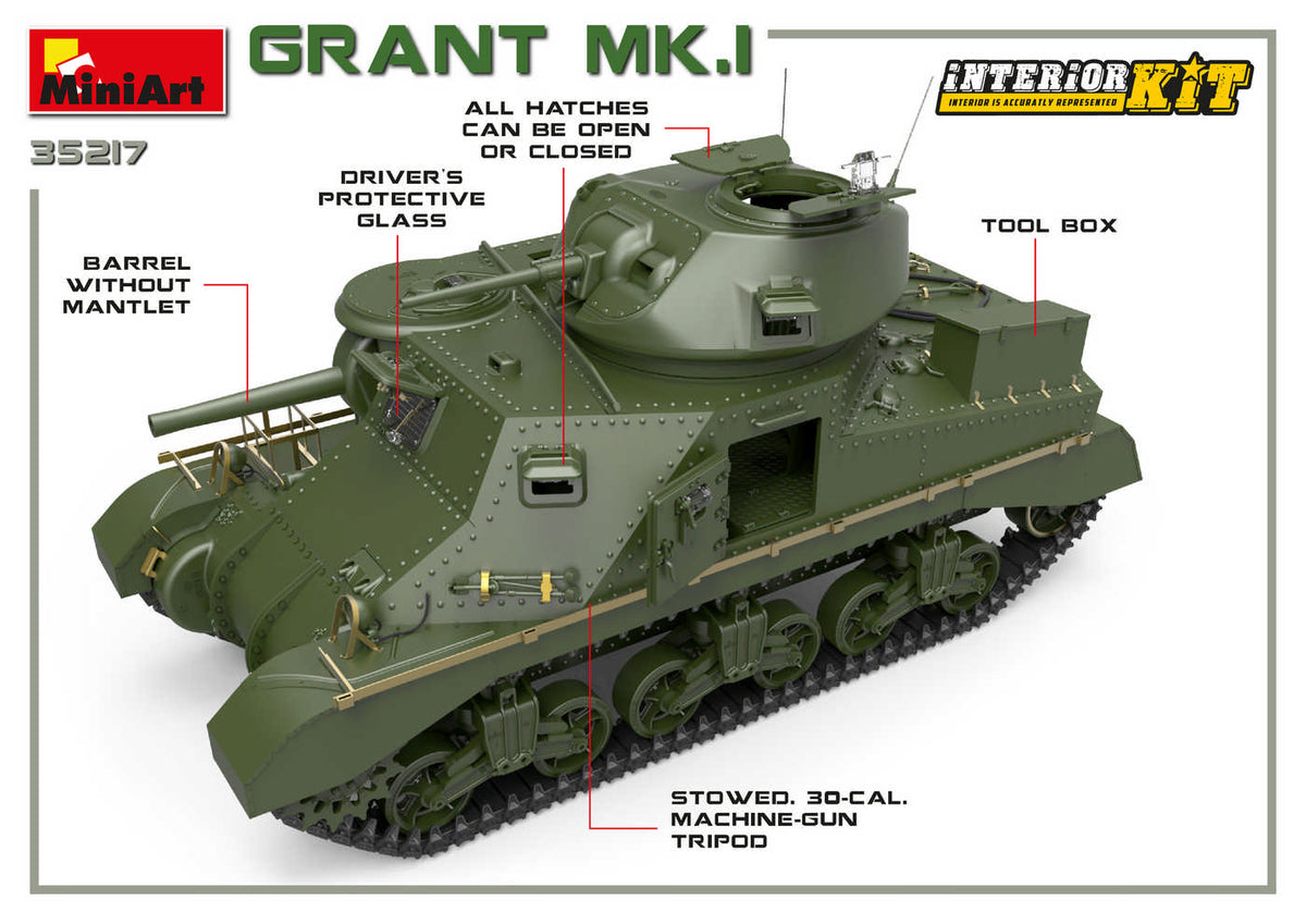 1/35 Grant Mk.I, Interior Kit - Hobby Sense