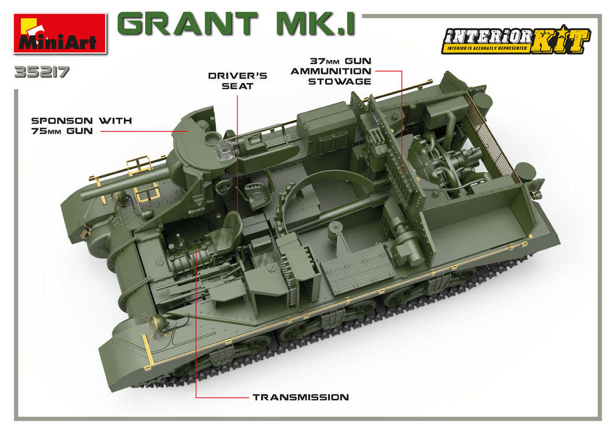 1/35 Grant Mk.I, Interior Kit - Hobby Sense