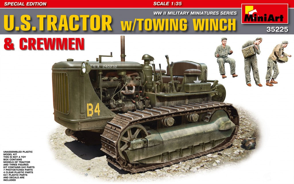 1/35 U.S.Tractor with Towing Winch & Crewmen. Special Edition - Hobby Sense