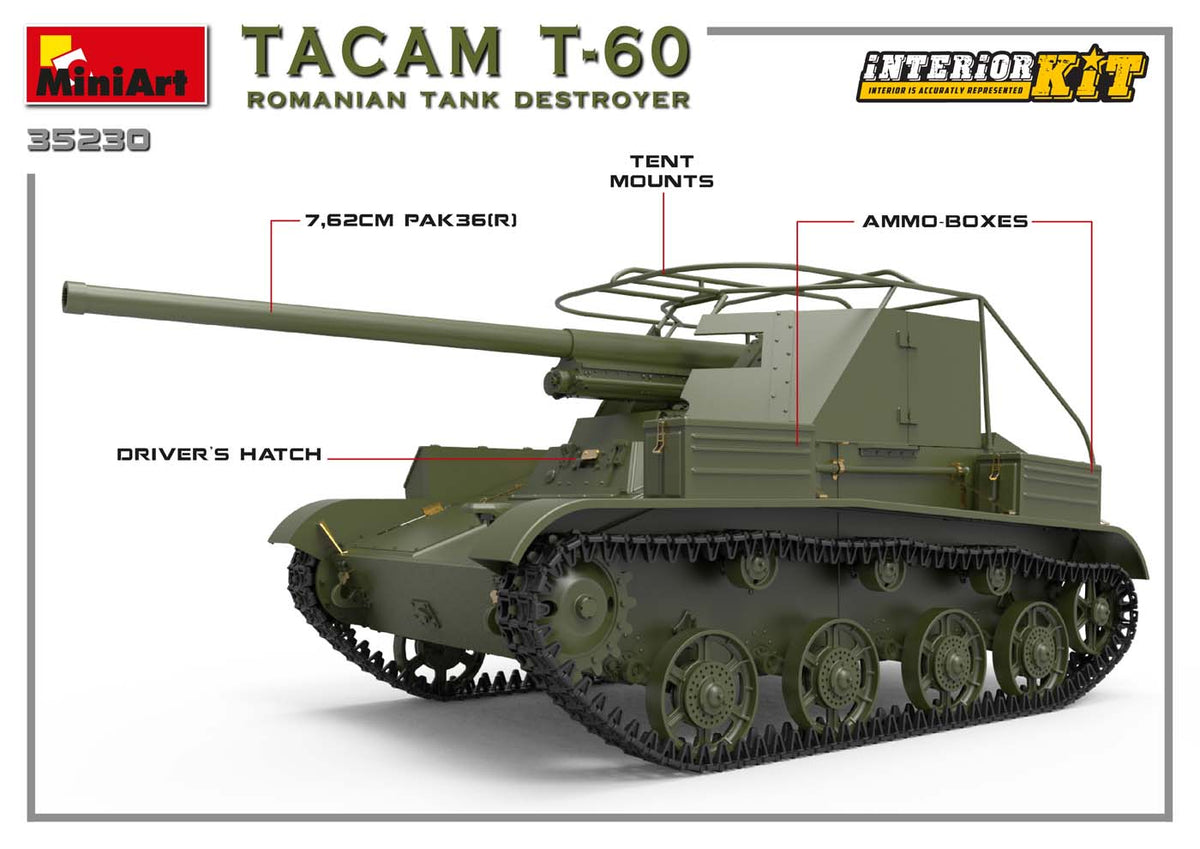 1/35 Tacam T60 Romanian Tank Destroyer, Interior Kit - Hobby Sense