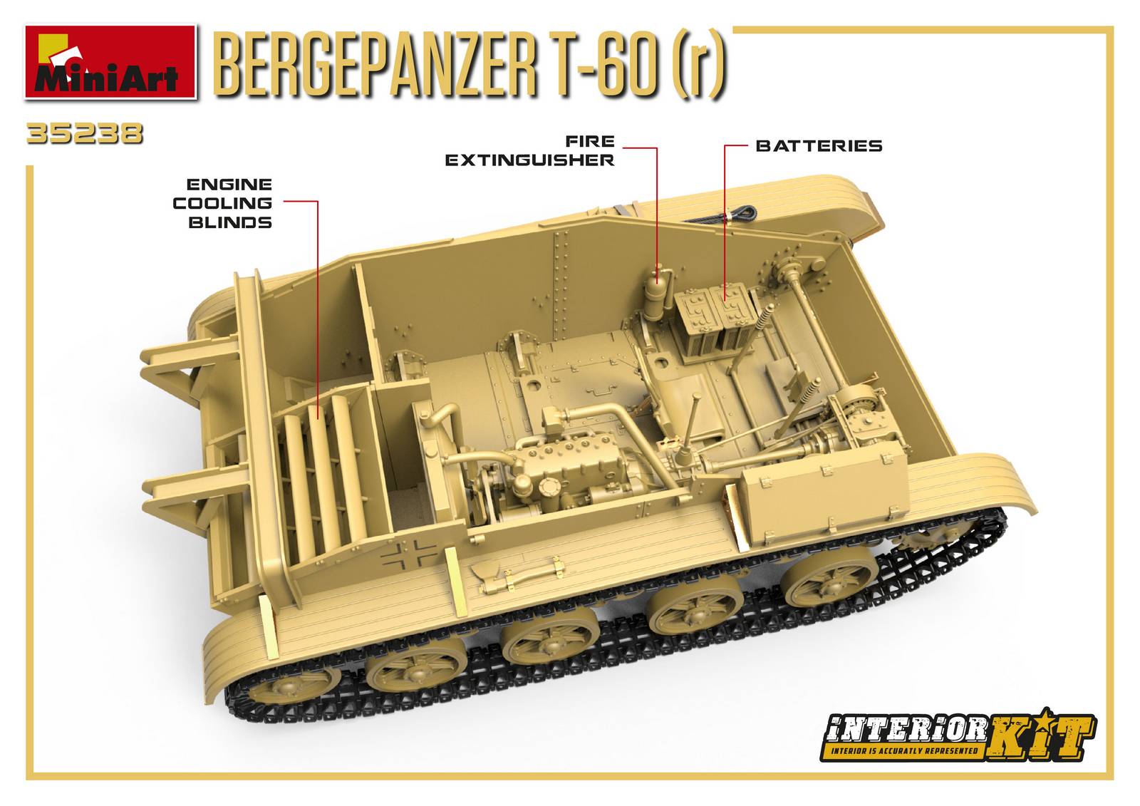 1/35 Bergepanzer T-60, Interior kit - Hobby Sense
