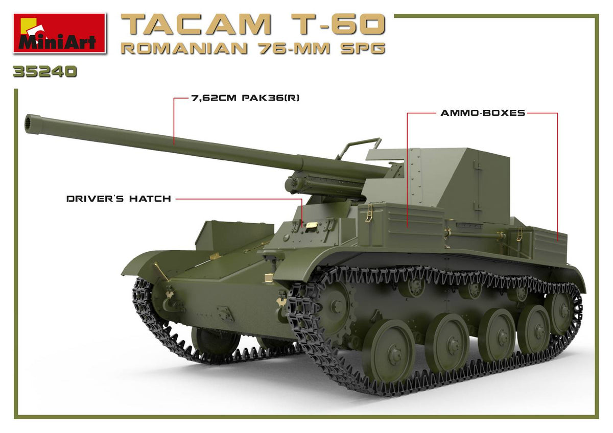 1/35 Tacam T-60 Romanian 76-mm SPG, interior kit - Hobby Sense