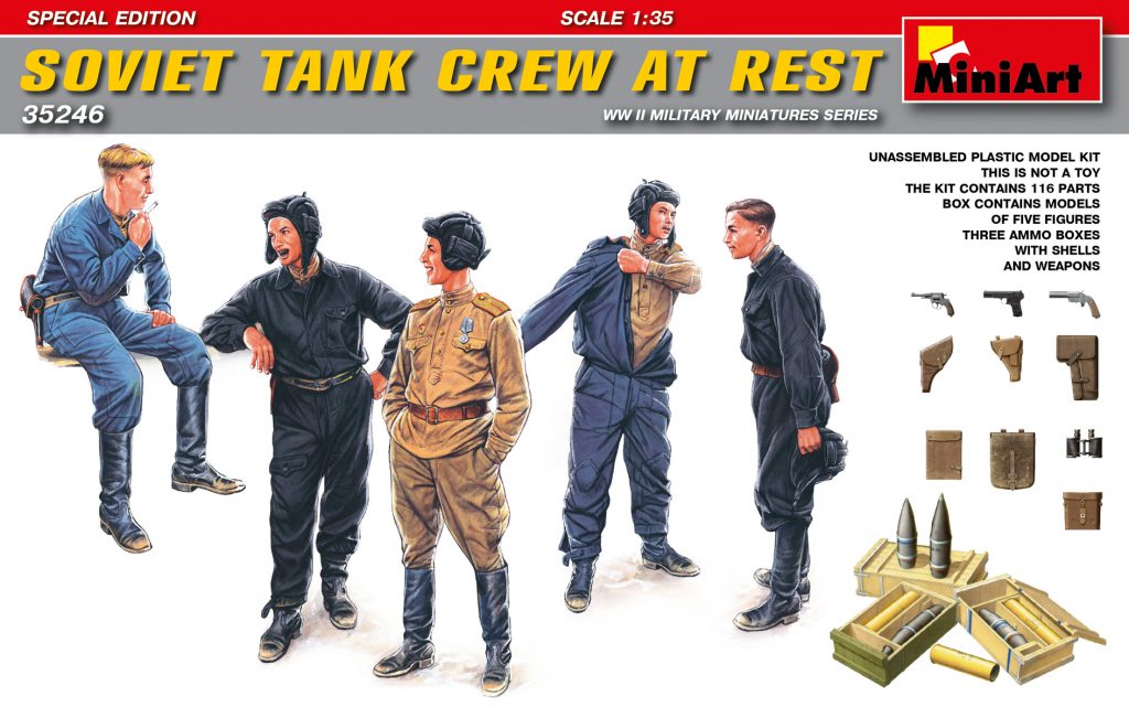 1/35 Soviet Tank Crew at Rest. Special Edition - Hobby Sense