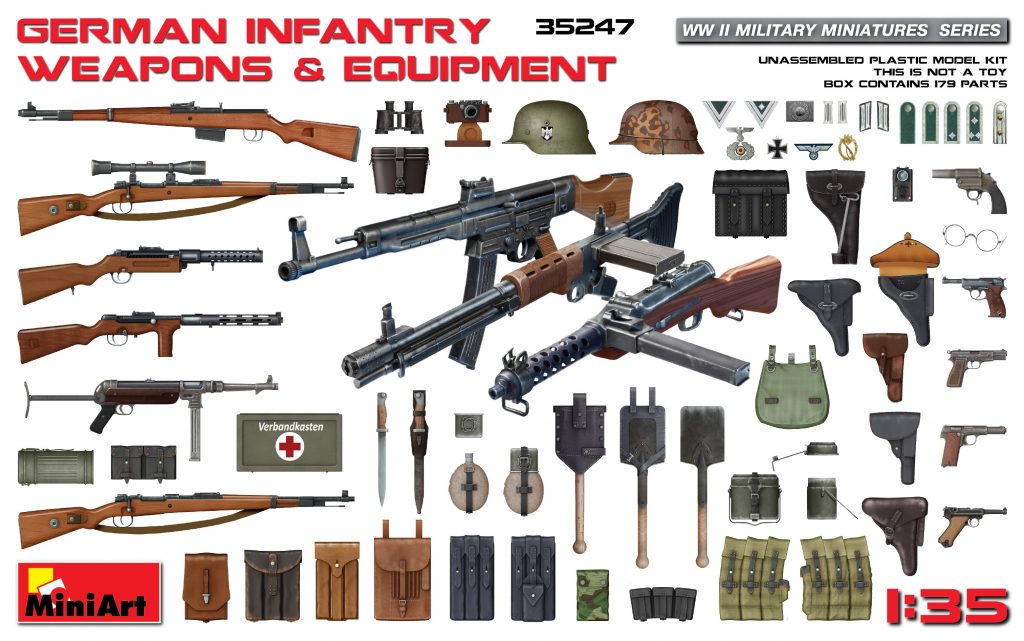 1/35 German Infantry Weapons & Equipment - Hobby Sense