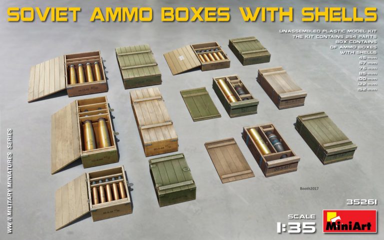 1/35 Soviet Ammo Boxes w/Shells - Hobby Sense
