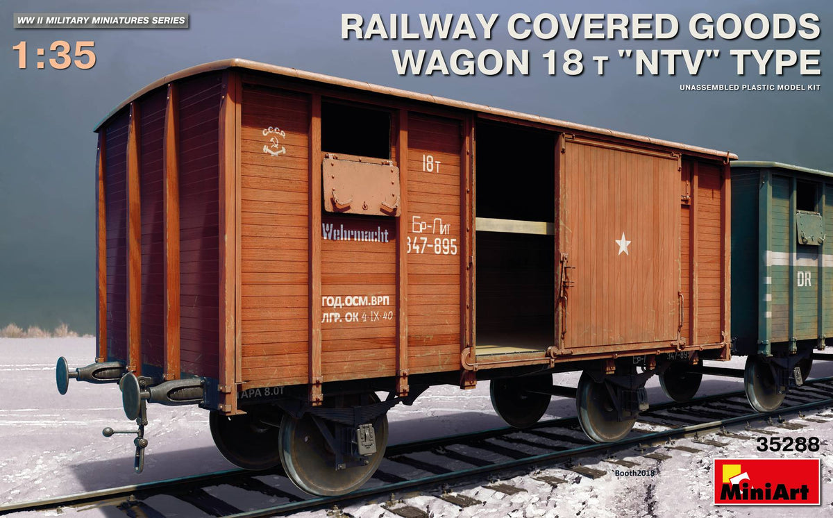 1/35 Railway Covered Goods Wagon 18t "NTV" Type - Hobby Sense