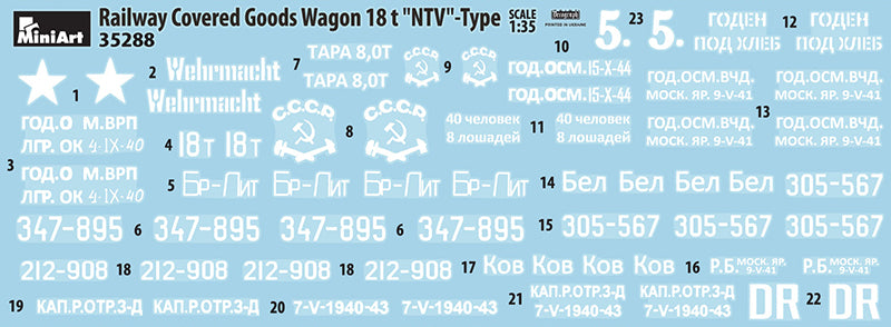 1/35 Railway Covered Goods Wagon 18t "NTV" Type - Hobby Sense