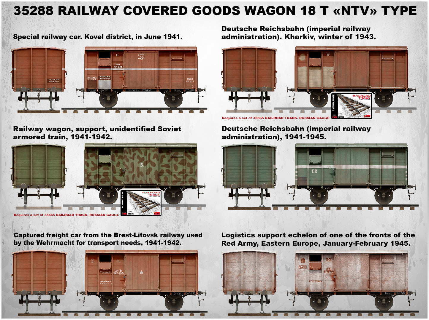 1/35 Railway Covered Goods Wagon 18t 