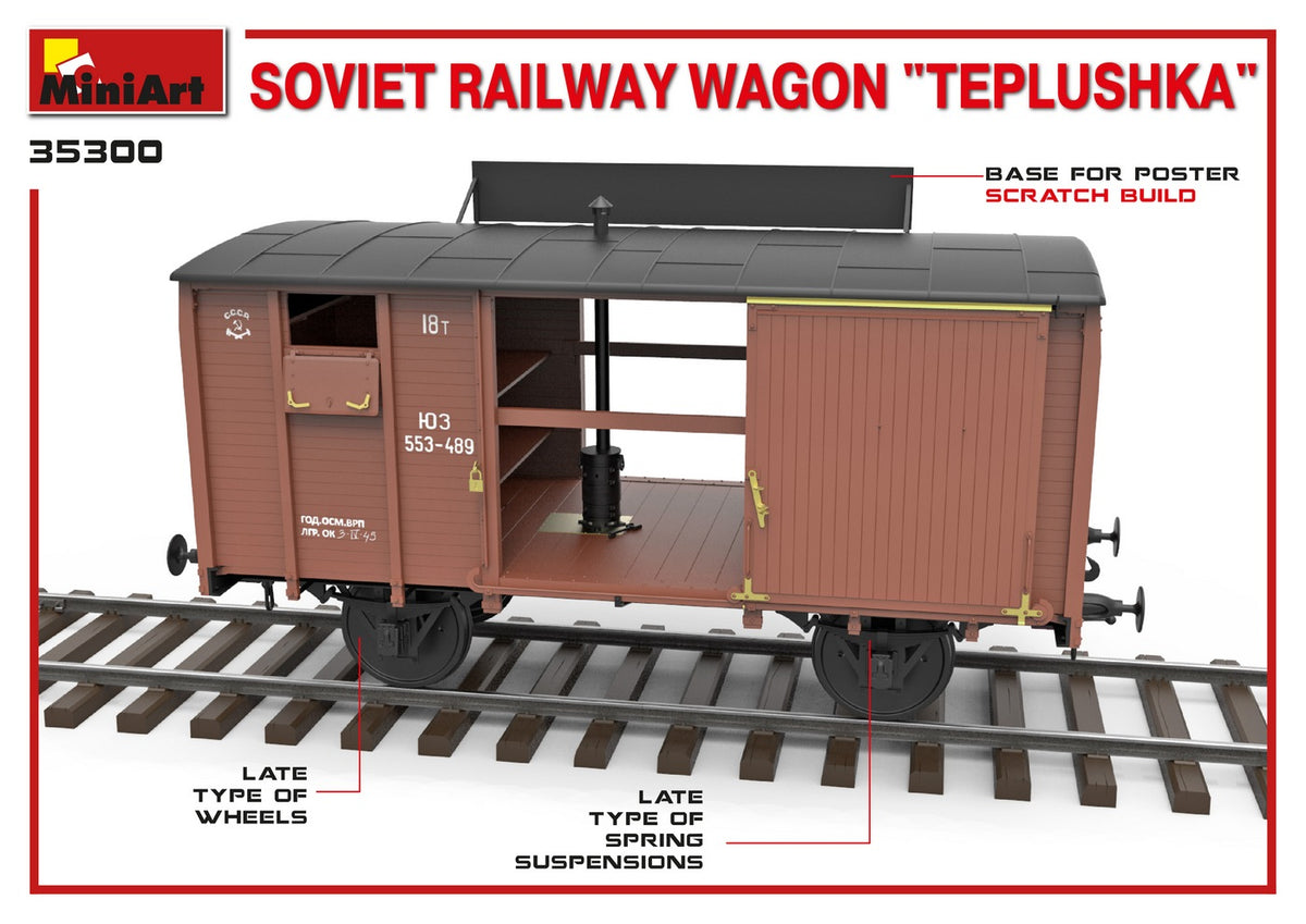 1/35 Soviet Railway Wagon "Teplushka" - Hobby Sense